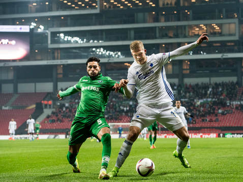 Ludogorets Jose Luis Palomino och FC Köpenhamns Andreas