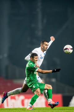 FC Köpenhamns Youssef Toutouh och Ludogorets Junior Quixada