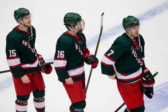 Frölundas Matt Donovan, Filip Westerlund och Henrik
