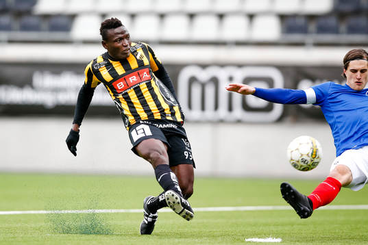 Häckens Alhassan Kamara gör 1-0