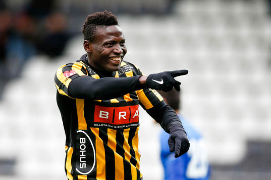 Häckens Alhassan Kamara jublar