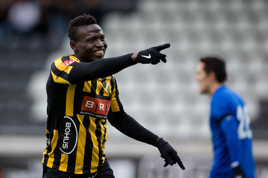 Häckens Alhassan Kamara jublar