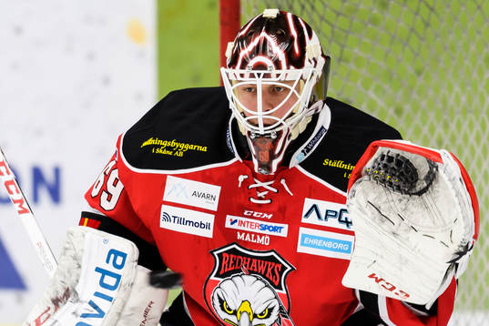 Malmö Redhawks målvakt Oscar Alsenfelt