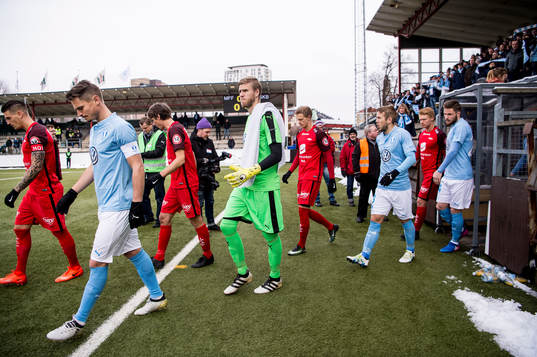 Malmö FFs Markus Rosenberg och målvakt Fredrik Andersson