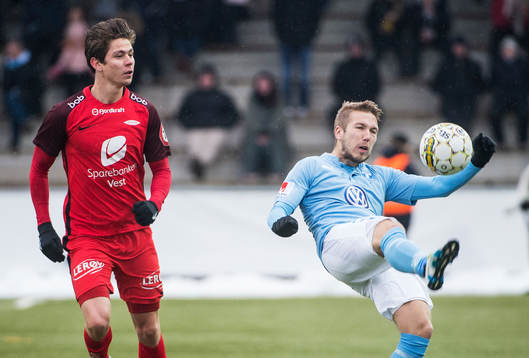 Branns Torgeir Börven och Malmö FFs Anton Tinnerholm