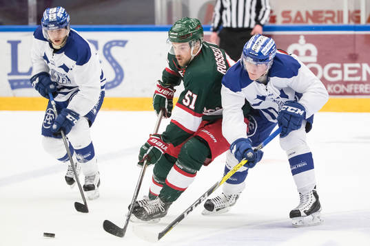 Frölundas Mats Rosseli Olsen och Leksands Johan Porsberger