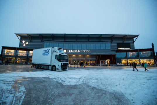 Tegera Arena innan ishockeymatchen i SHL mellan Leksand och