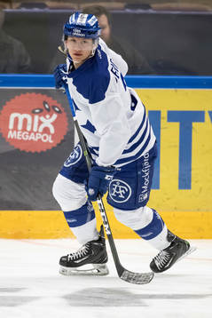 Leksands Daniel Bertov i ishockeymatchen i SHL mellan