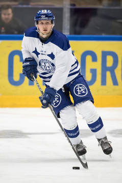 Leksands Joe Piskula i ishockeymatchen i SHL mellan Leksand