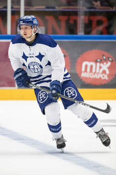 Leksands Joe Piskula i ishockeymatchen i SHL mellan Leksand