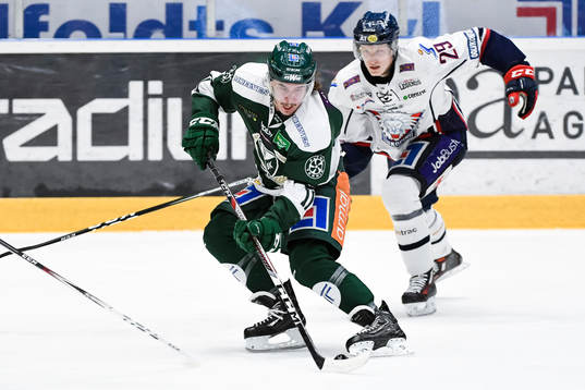 Färjestads Joakim Nygård och Linköpings Gabriel Carlsson