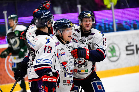 Linköpings Mathis Olimb jublar