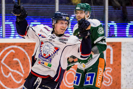 Linköpings Mathis Olimb jublar