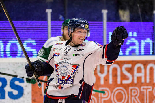 Linköpings Mathis Olimb jublar