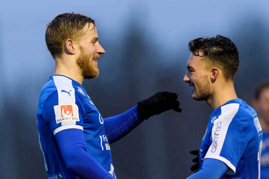 Halmstads Alexander Ruud Tveter och Sead Haksabanovic