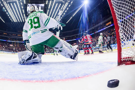 Malmö Redhawks spelare jublar