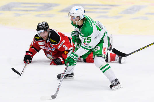 Rögles Simon Ryfors och Malmö Redhawks André Benoit