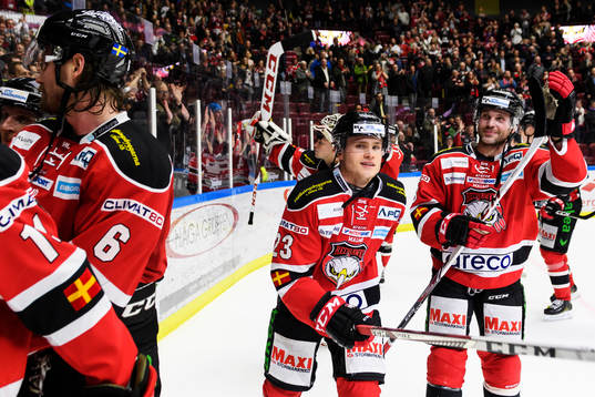 Malmö Redhawks Christoffer Forsberg och André Benoit