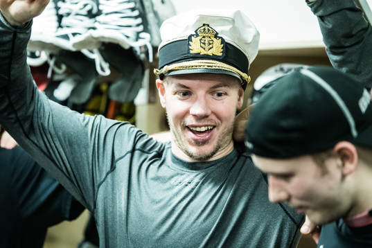 Karlskronas Morten Madsen jublar i omklädningsrummet