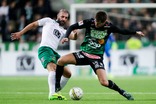 Hammarbys Kennedy Bakircioglu och Varbergs Gabriel