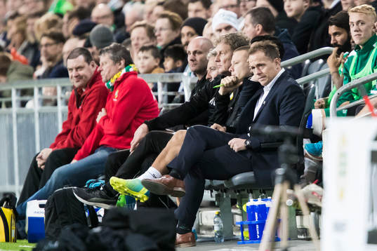 Hammarbys tränare Jakob Michelsen deppar