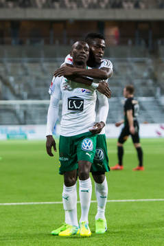 Hammarbys Pa Amat Dibba jublar med Gershon Koffie