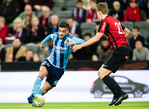 Djurgårdens Othman El Kabir utmanar Brommapojkarnas Felix