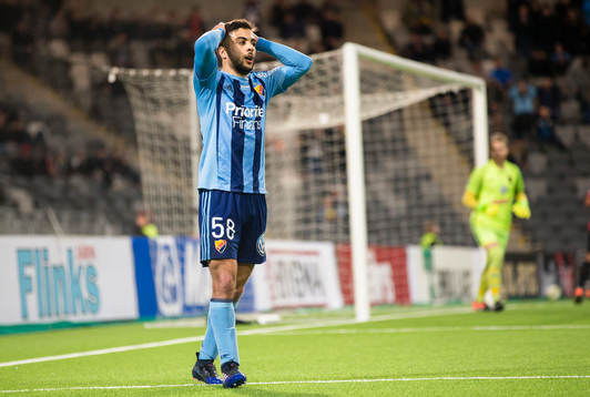 Djurgårdens Othman El Kabir reagerar