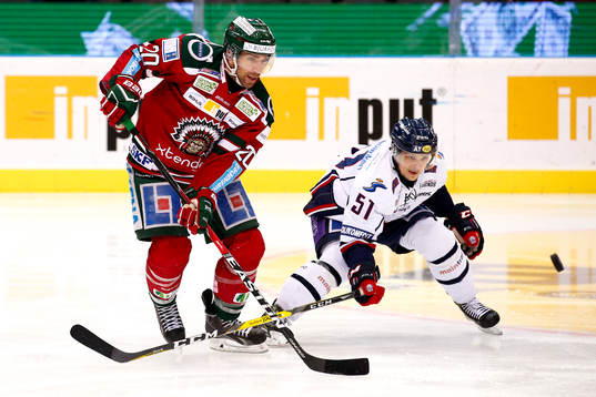 Frölundas Joel Lundqvist och Linköpings Kristian Näkyvä