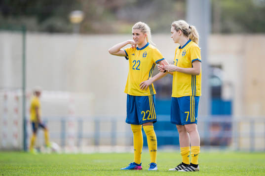 Sveriges Olivia Schough och Lisa Dahlkvist
