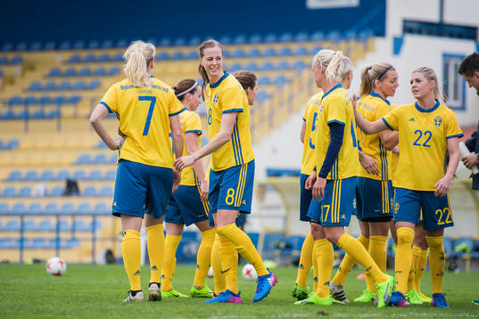 Sveriges Lisa Dahlkvist, Lotta Schelin , Caroline Seger och