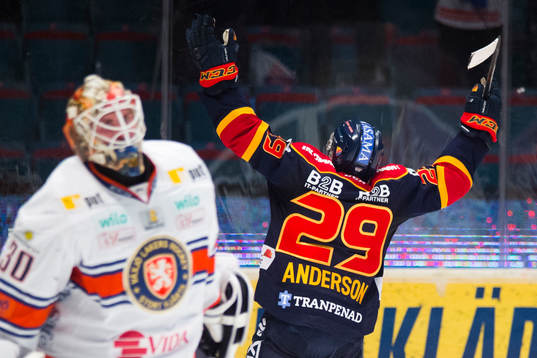 Djurgårdens Matt Anderson jublar