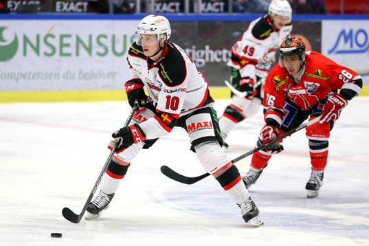 Malmö Redhawks Robin Alvarez och Örebros Greg Squires