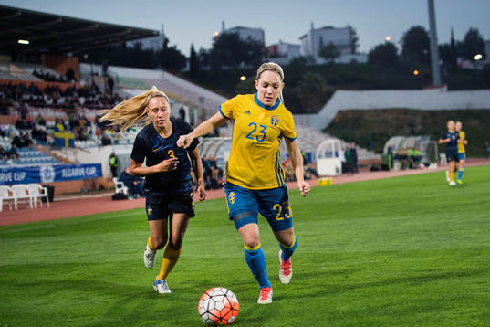 Australiens Gema Simon och Sveriges Elin Rubensson
