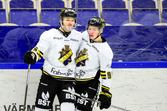 s Jesper Bratt och Anton Cederholm jublar