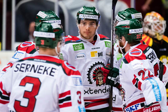 Frölundas  Johan Sundström , John Nyberg och Robin Figren