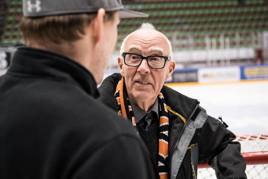 Karlskronas målvakt Johan Holmqvist och Leif "Honken"