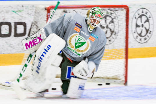 Färjestads målvakt Lars Haugen