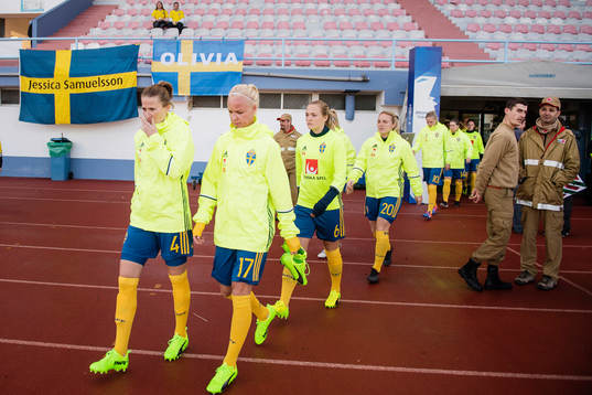 Sveriges Emma Berglund, Caroline Seger, Magdalena Eriksson,