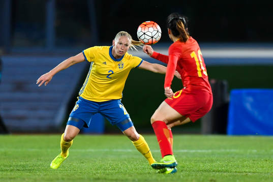 Sveriges Jonna Andersson och Kinas Yang Li
