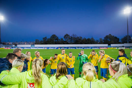 Sveriges Olivia Schough, Lotta Schelin, Jessica Samuelsson,