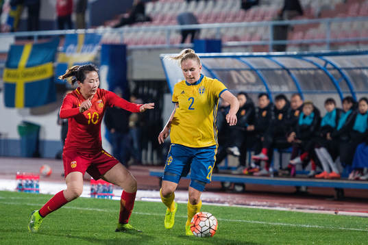 Kinas Yang Li och Sveriges Jonna Andersson