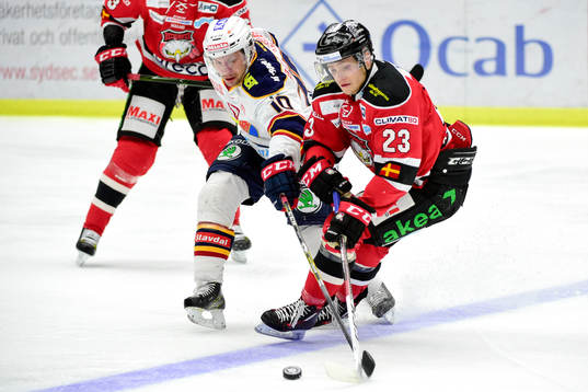 Malmö Redhawks Christoffer Forsberg och Djurgårdens