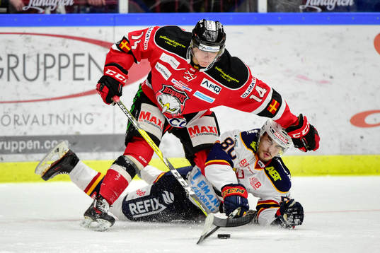 Malmö Redhawks Carl-Johan Lerby och Djurgårdens Gustav