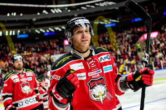 Malmö Redhawks Frederik Storm jublar