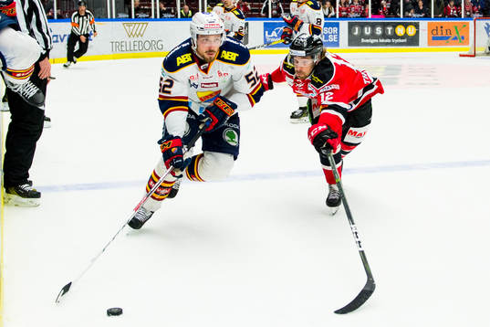 Djurgårdens Mikael Ahlén och Malmö Redhawks Andreas