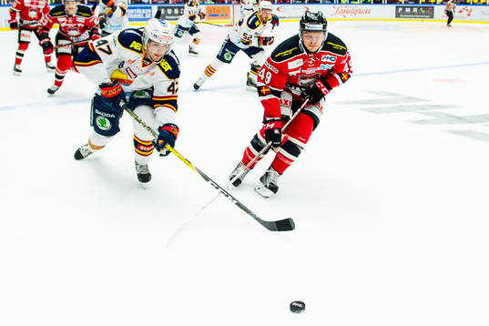 Djurgårdens Linus Johansson och Malmö Redhawks Rhett