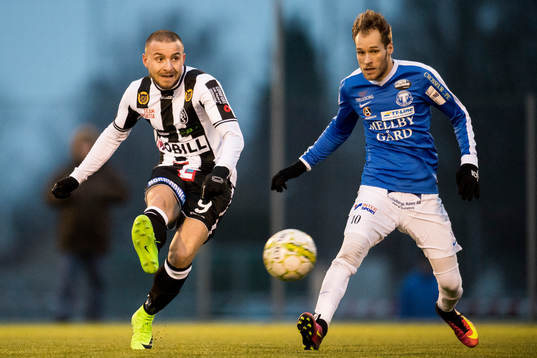 Landskronas Filip Pivkovski och Trelleborgs Zoran Jovanovic