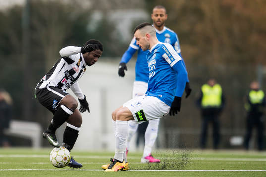 Landskronas Thierry Zahiu och Trelleborgs Dino Islamovic