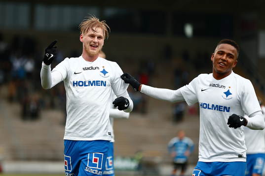 Norrköpings Kalle Holmberg jublar